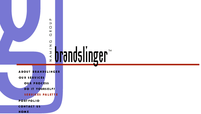 Brandslinger services include creating visionary names